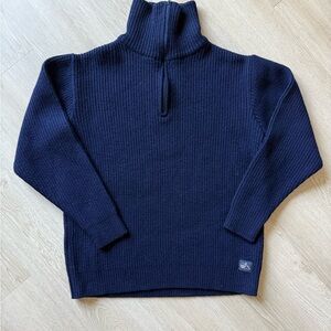 Vintage Saint James 1/4 Zip Turtleneck Wool Tricots Sweater M